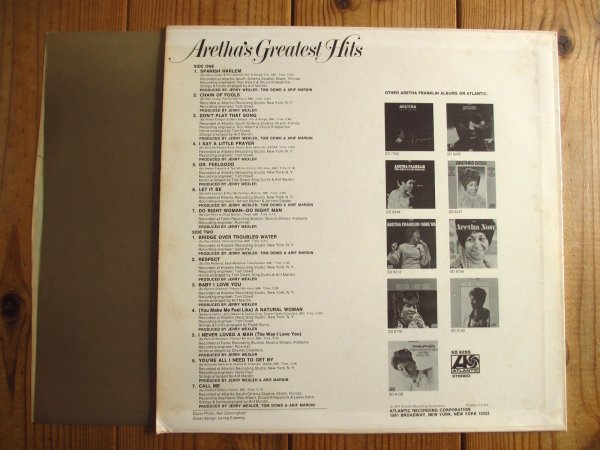 画像2: Aretha Franklin / Aretha's Greatest Hits (2)