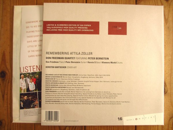 画像3: Don Friedman Quartet featuring Peter Bernstein / Remembering Attila Zoller (3)