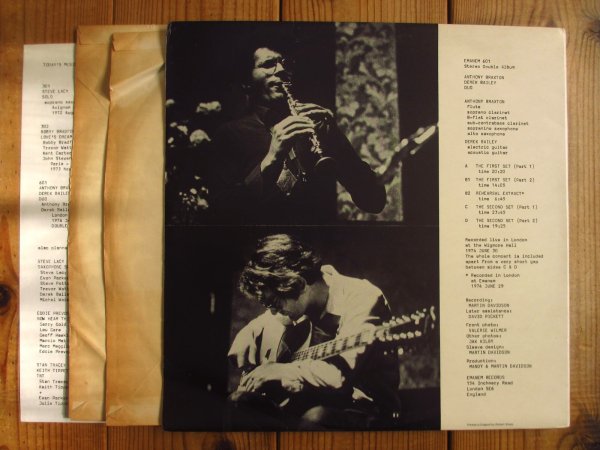 画像3: Anthony Braxton & Derek Bailey / Duo (3)