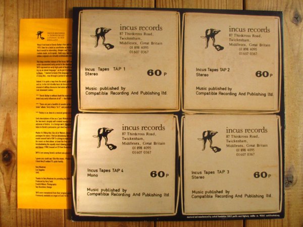 画像2: Derek Bailey / Incus Taps (2)