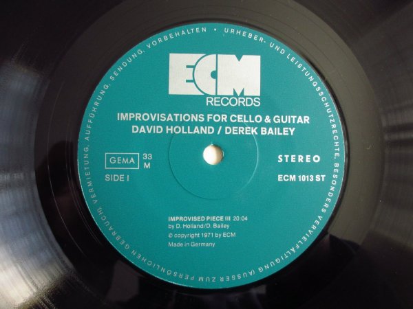 画像3: Derek Bailey, David Holland / Improvisations for Cello and Guitar (3)