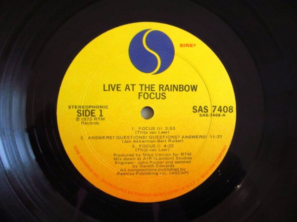 画像3: Focus / Live At The Rainbow (3)