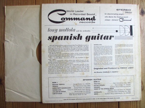 画像3: Tony Mottola And His Orchestra / Spanish Guitar (3)