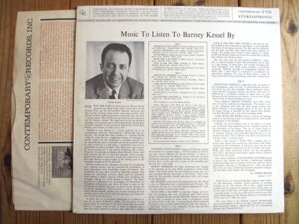 画像2: Barney Kessel / Music To Listen To Barney Kessel By (2)
