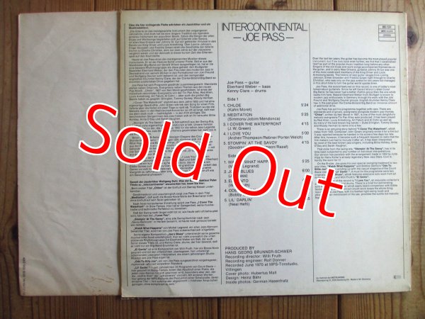 画像2: Joe Pass / Intercontinental (2)