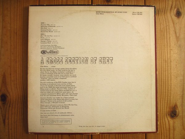 画像2: Chet Atkins / Music From Nashville My Home Town (2)