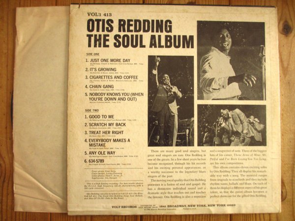 画像2: Otis Redding / The Soul Album (2)