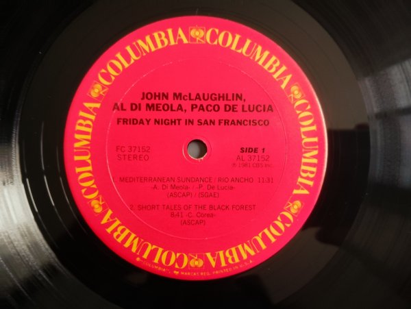 画像3: Al Di Meola, John McLaughlin, Paco De Lucia / Friday Night In San Francisco (3)