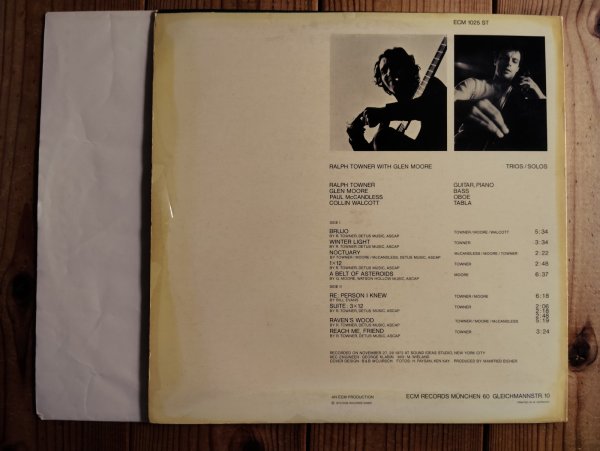 画像2: Ralph Towner With Glen Moore / Trios - Solos (2)