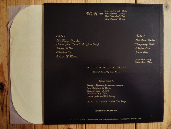 画像2: Allan Holdsworth / I.O.U. (2)