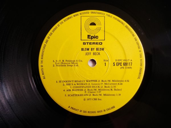 画像3: Jeff Beck / Blow By Blow (3)