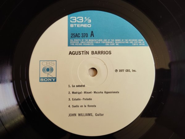 画像3: John Williams - Barrios / 大聖堂 = John Williams Plays Music Of Agustín Barrios Mangore (3)