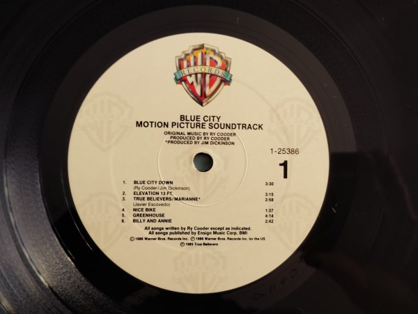 画像3: Ry Cooder / Blue City (Motion Picture Soundtrack) (3)