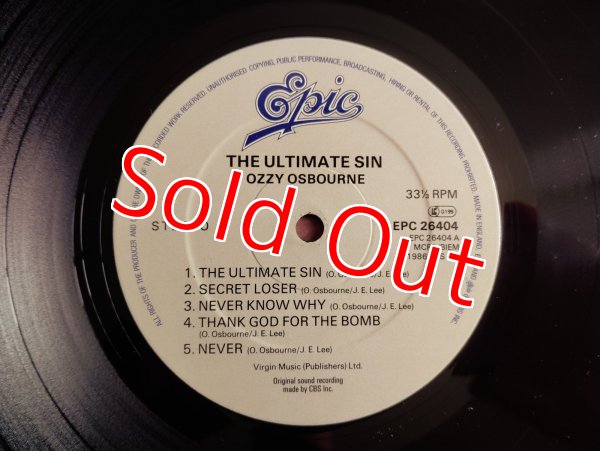 画像3: Ozzy Osbourne / The Ultimate Sin (3)