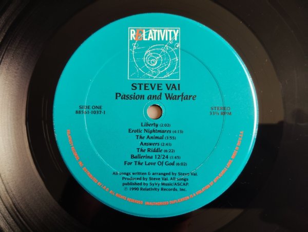 画像3: Steve Vai / Passion And Warfare (3)