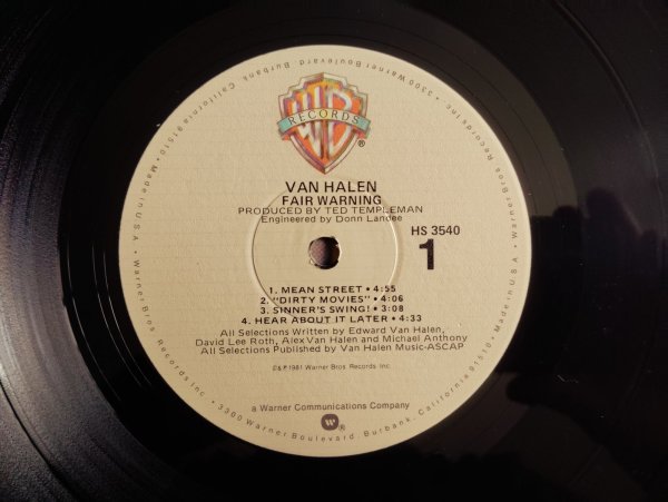 画像3: Van Halen / Fair Warning (3)