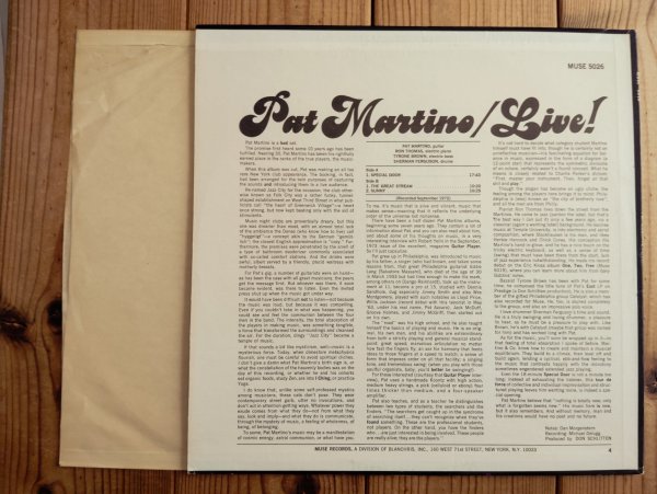 画像2: Pat Martino / Live! (2)