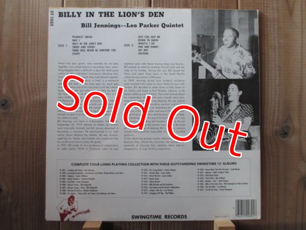 画像2: Bill Jennings - Leo Parker Quintet / Billy In The Lion's Den (2)
