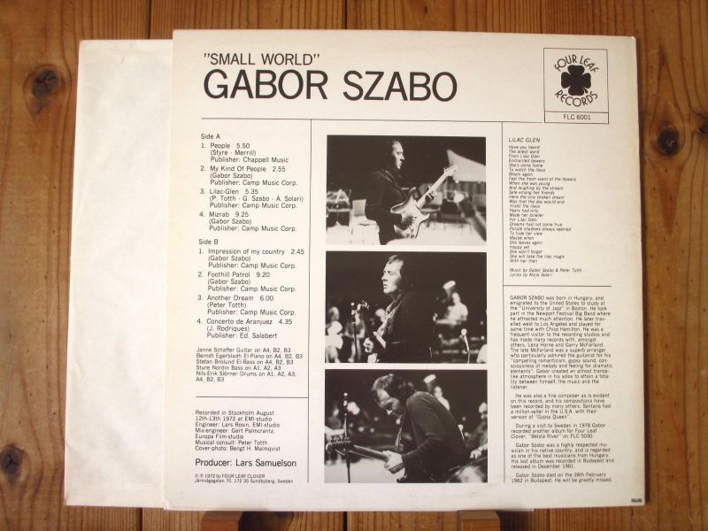 GABOR SZABO / Small world LPレコード