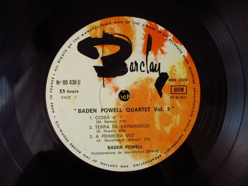 Baden Powell Quartet / Vol. 3 Guitar Records