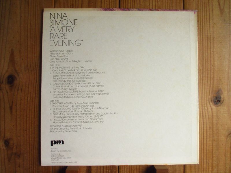 Don　Evening　US盤　Rare　PMR-018　Simone　Nina　Alias　PM　Very　A　Weldon　Schackman　Al　Irvine　オリジナル-