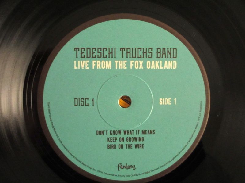 Tedeschi Trucks Band Live From The Fox Oakland Guitar Records 