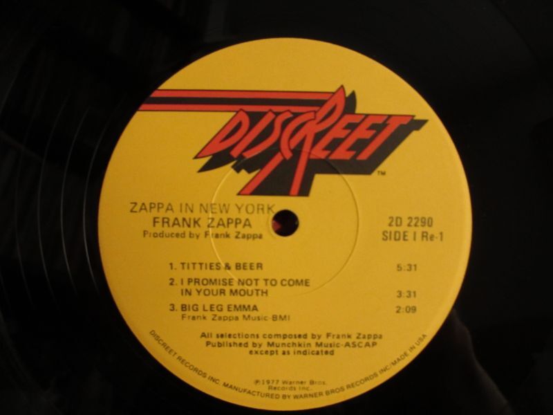 Frank Zappa / Zappa In New York - Guitar Records