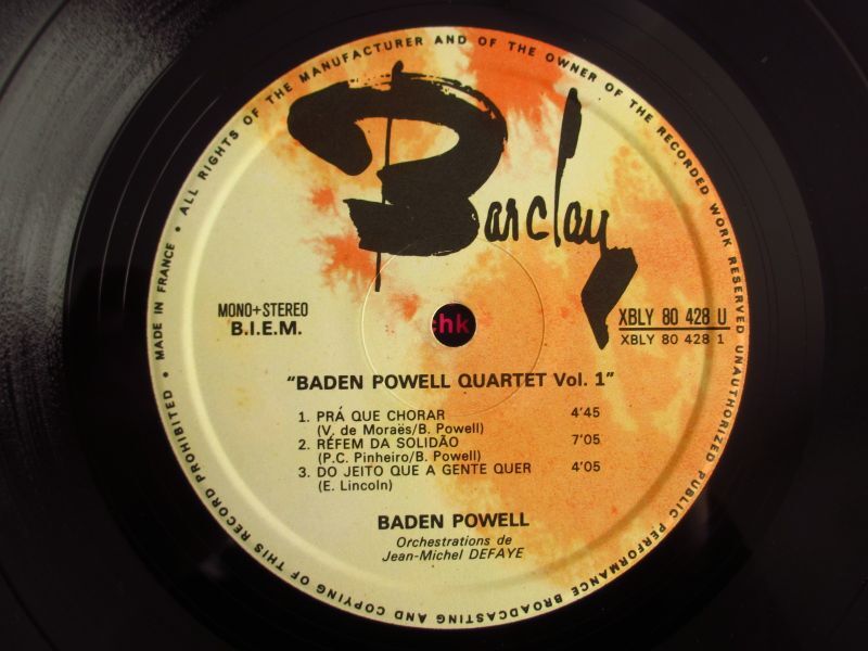 Baden Powell Quartet / Vol. 1 Guitar Records