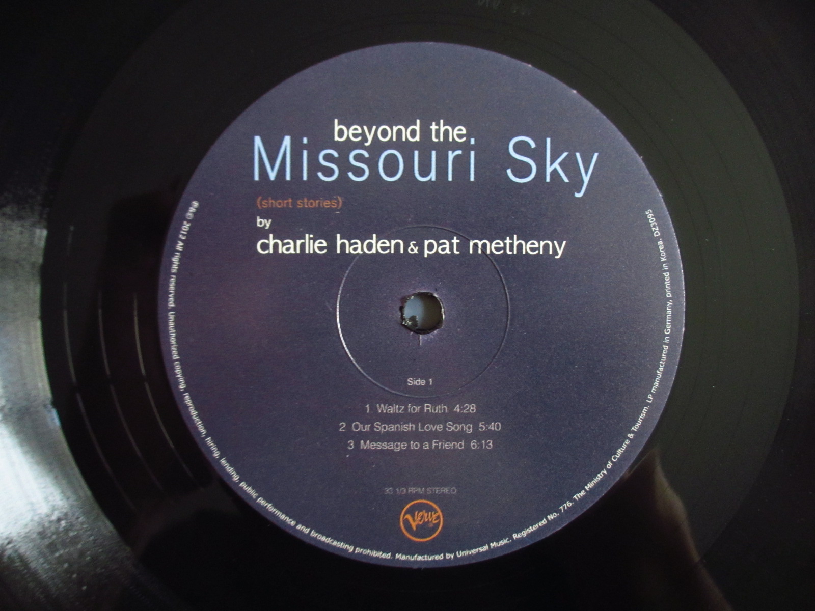[レコード] pat metheny Missouri sky 2LP Charlie Haden & Pat Metheny – Beyond The Missouri Sky (Short