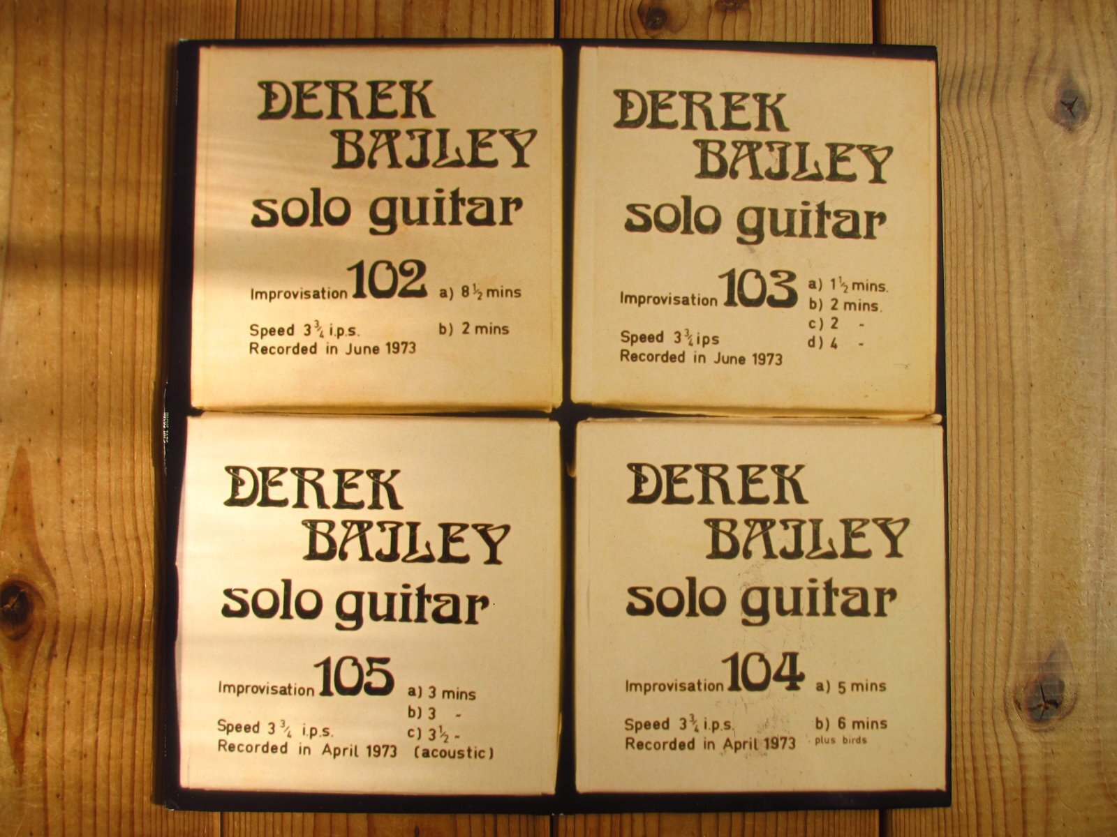 Derek Bailey / Incus Taps - Guitar Records