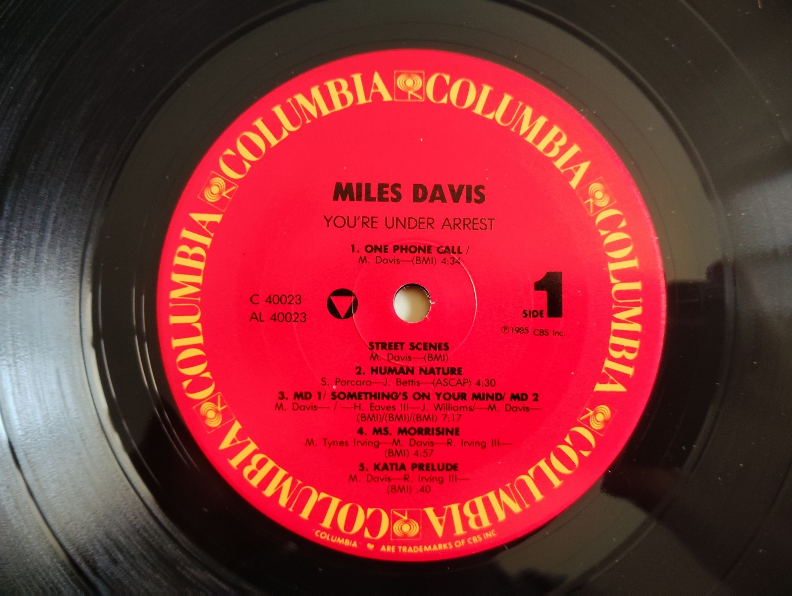 Miles Davis / You're Under Arrest - Guitar Records